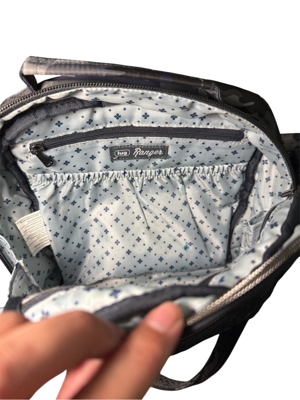 Lug Ranger Crossbody Bag Quilted Navy Camo Travel Purse - Picture 5 of 9